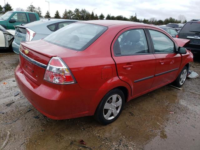 KL1TD5DE6BB136894 - 2011 CHEVROLET AVEO LS წითელი ფოტო 3