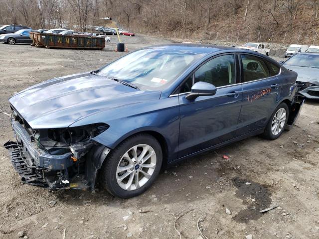 3FA6P0HD5KR146979 - 2019 FORD FUSION SE BLUE photo 1