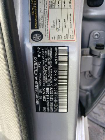 WDDHF5KB1CA586385 - 2012 MERCEDES-BENZ E 350 SILVER photo 12