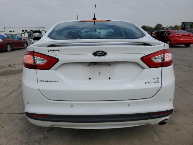 3FA6P0LU2FR283214 - 2015 FORD FUSION SE HYBRID WHITE photo 6