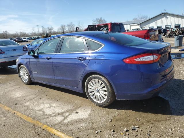 3FA6P0LU4GR126432 - 2016 FORD FUSION SE HYBRID BLUE photo 2