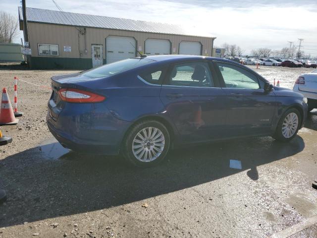 3FA6P0LU4GR126432 - 2016 FORD FUSION SE HYBRID BLUE photo 3