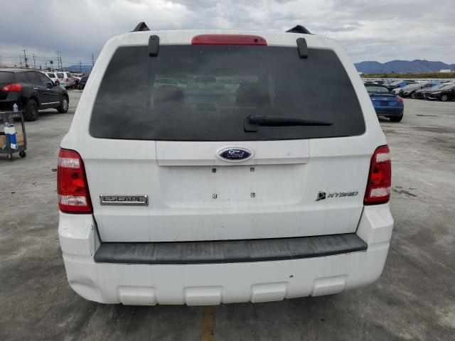 1FMCU49H38KB03801 - 2008 FORD ESCAPE HEV WHITE photo 6