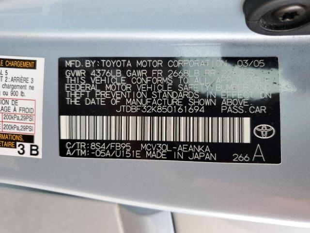 JTDBF32K850161694 - 2005 TOYOTA CAMRY LE BLUE photo 13