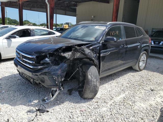 1V2WC2CAXMC234697 - 2021 VOLKSWAGEN ATLAS CROS SE Черный фото 1