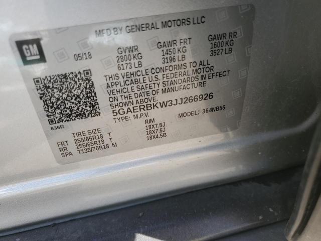 5GAERBKW3JJ266926 - 2018 BUICK ENCLAVE ESSENCE ნაცრისფერი ფოტო 14