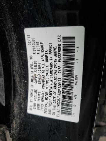 1HGCR2F8XDA128419 - 2013 HONDA ACCORD EXL BLACK photo 12