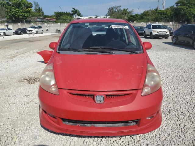 JHMGD38647S064150 - 2007 HONDA FIT S წითელი ფოტო 5