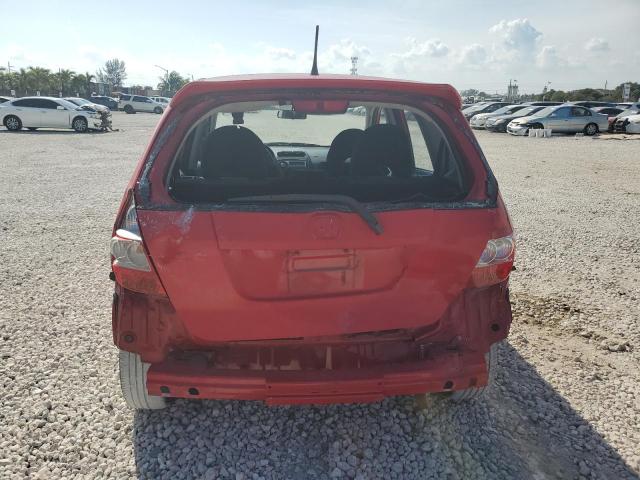 JHMGD38647S064150 - 2007 HONDA FIT S RED photo 6