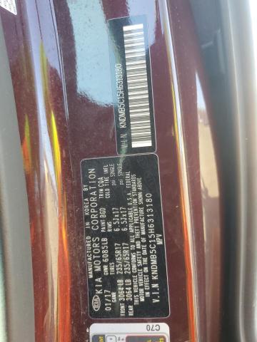 KNDMB5C15H6313180 - 2017 KIA SEDONA LX MAROON photo 13