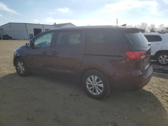 KNDMB5C15H6313180 - 2017 KIA SEDONA LX MAROON photo 2