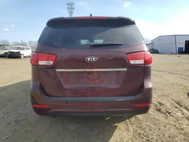KNDMB5C15H6313180 - 2017 KIA SEDONA LX MAROON photo 6