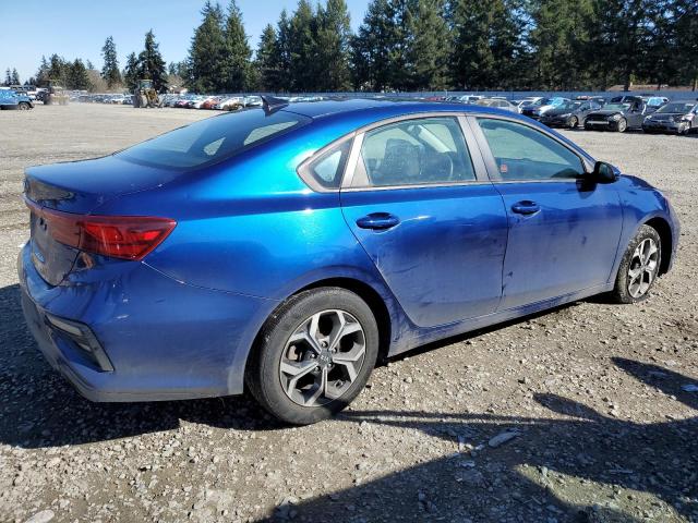 3KPF24ADXLE192861 - 2020 KIA FORTE FE BLUE photo 3