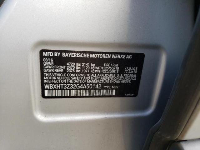 WBXHT3Z32G4A50142 - 2016 BMW X1 XDRIVE28I SILVER photo 13