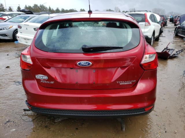 1FADP3N22EL105367 - 2014 FORD FOCUS TITANIUM RED photo 6