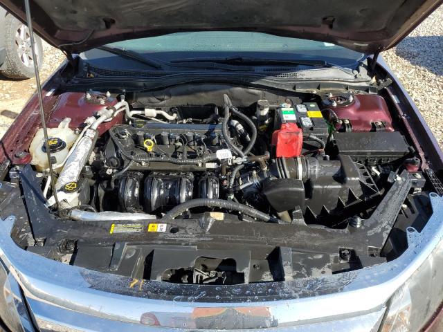 3FAHP0HA8CR296147 - 2012 FORD FUSION SE BURGUNDY photo 11