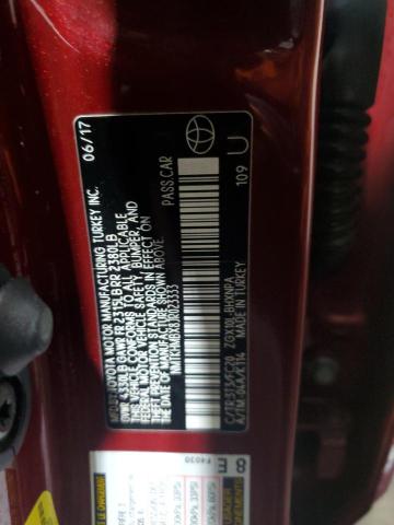 NMTKHMBX8JR023333 - 2018 TOYOTA C-HR XLE RED photo 12