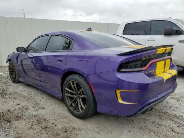 2C3CDXGJ2KH700517 - 2019 DODGE CHARGER SCAT PACK PURPLE photo 2