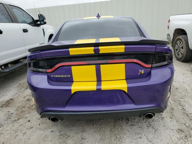 2C3CDXGJ2KH700517 - 2019 DODGE CHARGER SCAT PACK PURPLE photo 6