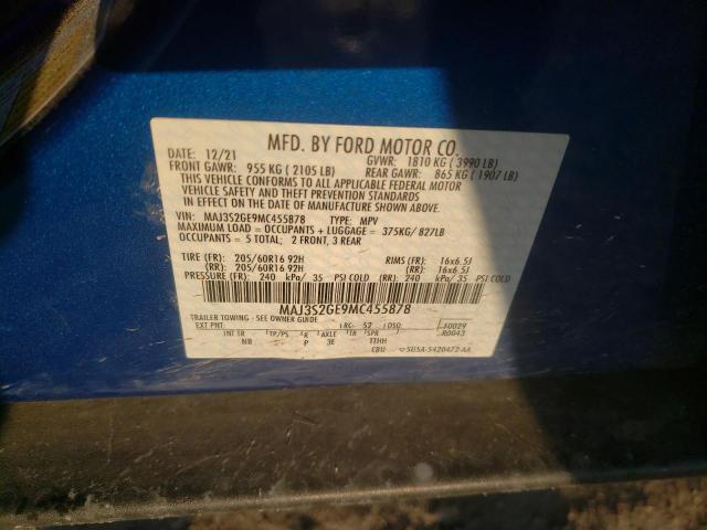 MAJ3S2GE9MC455878 - 2021 FORD ECOSPORT SE Mavi foto 14