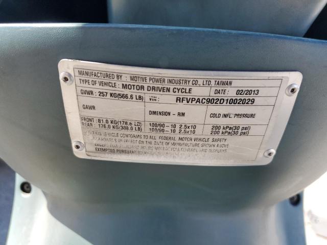 RFVPAC902D1002029 - 2013 GENUINE SCOOTER CO. BUDDY 170I GREEN photo 9