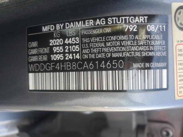 WDDGF4HB8CA614650 - 2012 MERCEDES-BENZ C 250 GRAY photo 12