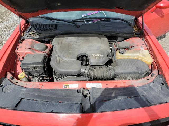 2C3CDYAG5EH306291 - 2014 DODGE CHALLENGER SXT RED photo 11