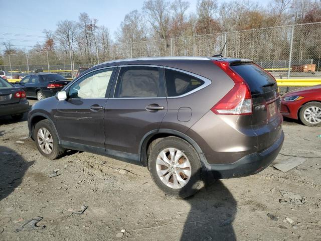 2HKRM4H78EH690224 - 2014 HONDA CR-V EXL BROWN photo 2