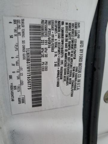 1LNHM81W91Y650775 - 2001 LINCOLN TOWN CAR EXECUTIVE Weiß Foto 12