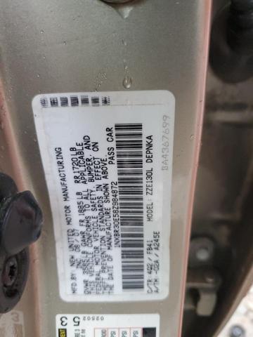 1NXBR30E58Z984872 - 2008 TOYOTA COROLLA CE TAN photo 12