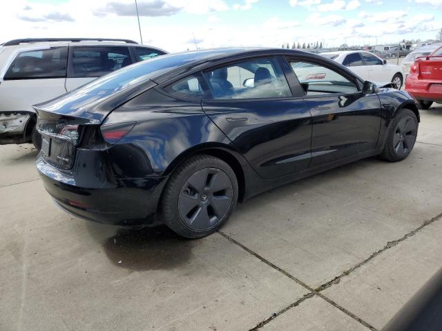 5YJ3E1EB3NF181666 - 2022 TESLA MODEL 3 BLACK photo 3