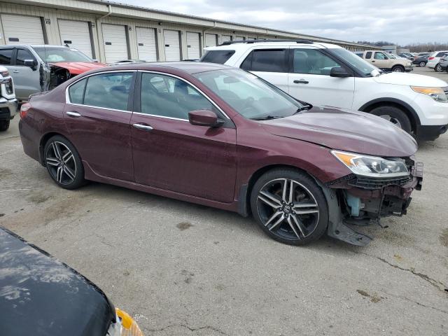 1HGCR2F53GA158324 - 2016 HONDA ACCORD SPORT MAROON photo 4