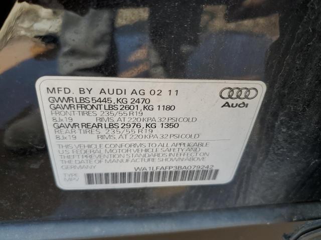 WA1LFAFP3BA079242 - 2011 AUDI Q5 PREMIUM PLUS BLACK photo 12