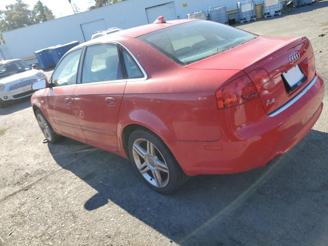 WAUAF78E98A125030 - 2008 AUDI A4 2.0T RED photo 2