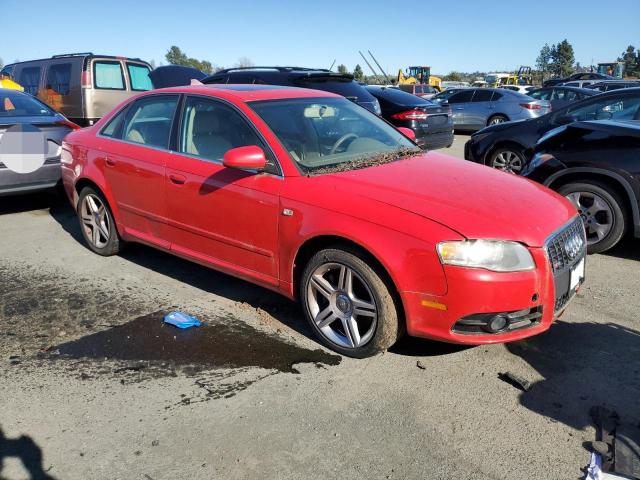 WAUAF78E98A125030 - 2008 AUDI A4 2.0T RED photo 4