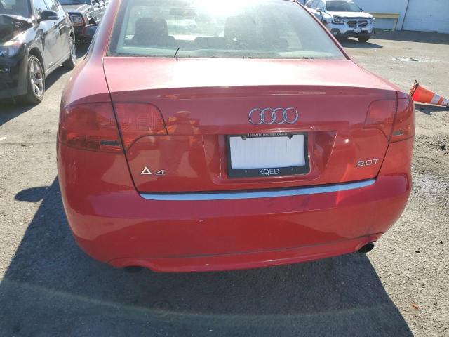 WAUAF78E98A125030 - 2008 AUDI A4 2.0T RED photo 6