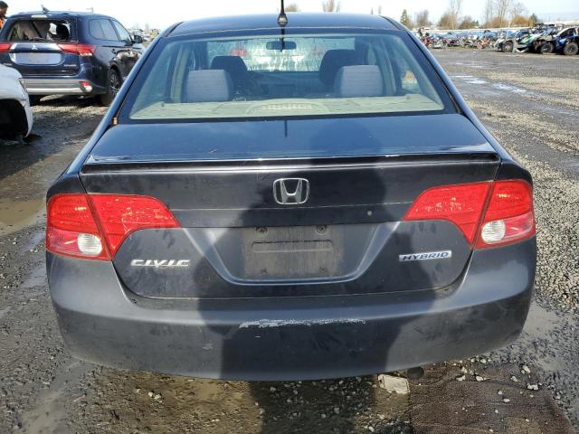 JHMFA36287S024917 - 2007 HONDA CIVIC HYBRID CHARCOAL photo 6