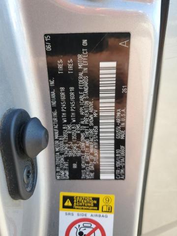 5TDJKRFH1FS174858 - 2015 TOYOTA HIGHLANDER XLE 银色 照片 14