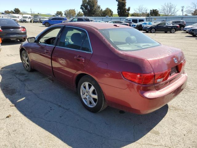 1HGCM66865A063978 - 2005 HONDA ACCORD EX BURGUNDY photo 2