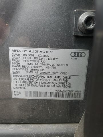 WA1VAAF71JD010389 - 2018 AUDI Q7 PRESTIGE 灰色 照片 14