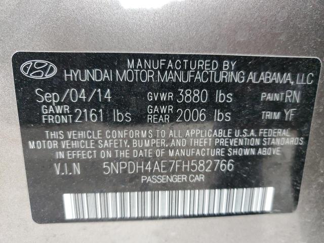 5NPDH4AE7FH582766 - 2015 HYUNDAI ELANTRA SE TAN photo 14