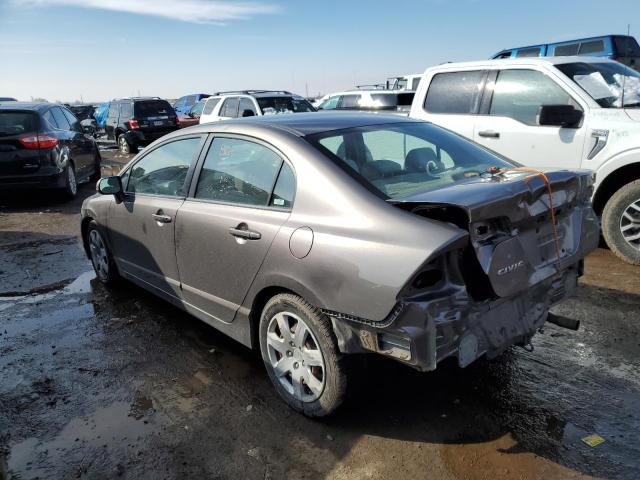 1HGFA16589L027606 - 2009 HONDA CIVIC LX GRAY photo 2