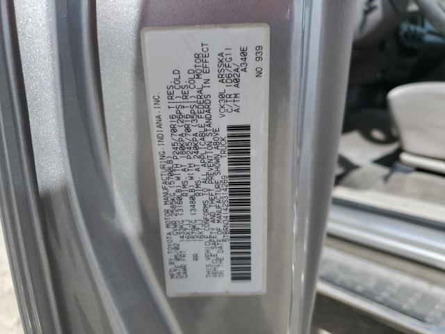 5TBRN34142S314269 - 2002 TOYOTA TUNDRA ACCESS CAB SR5 SILVER photo 12