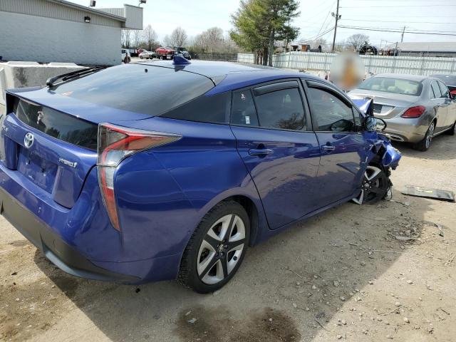 JTDKARFU3H3537198 - 2017 TOYOTA PRIUS BLUE photo 3