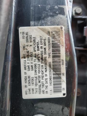 1HGCM66337A026801 - 2007 HONDA ACCORD LX CHARCOAL photo 12