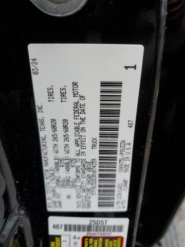 5TFNC5DB3RX074359 - 2024 TOYOTA TUNDRA CREWMAX PLATINUM შავი ფოტო 12