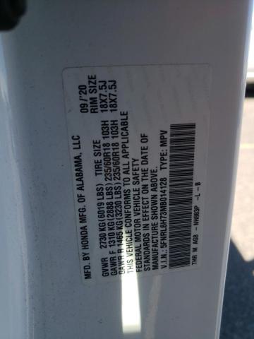 5FNRL6H73MB014128 - 2021 HONDA ODYSSEY EXL WHITE photo 13