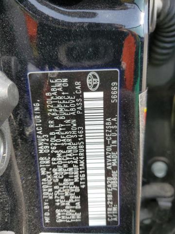 4T1G11AK4RU851463 - 2024 TOYOTA CAMRY SE NIGHT SHADE BLACK photo 13