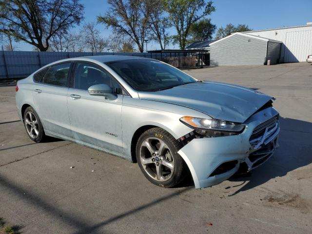 3FA6P0LU6DR148993 - 2013 FORD FUSION SE HYBRID TURQUOISE photo 4