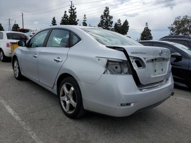 3N1AB7AP3EY327222 - 2014 NISSAN SENTRA S SILVER photo 2